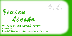 vivien licsko business card